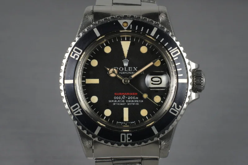 Rolex Oyster Perpetual with modern features -1970 Rolex Red Submariner 1680 Mark VI