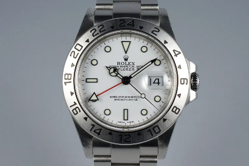 Rolex Milgauss with sapphire crystal glass -1999 Rolex Explorer II 16570 White Dial with Box and Papers