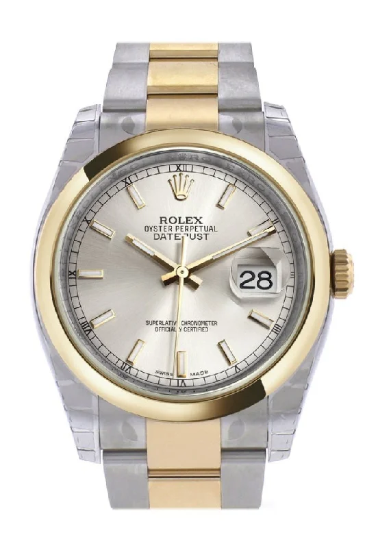 Rolex Milgauss with sapphire crystal glass -Rolex Datejust 36 Silver Dial 18k Gold Two Tone Oyster Watch 116203 Pre-owned