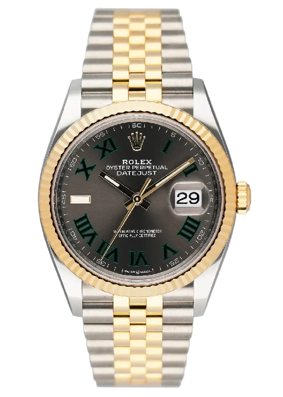 Rolex Day-Date with 18k gold case -Rolex Datejust 36 126233 Wimbledon Dial Mens Watch Box Papers 2024