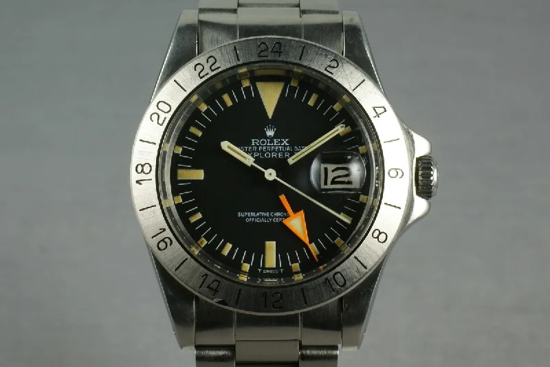 Rolex Datejust 41mm with black leather strap -Rolex Explorer II Ref: 1655 straight hand