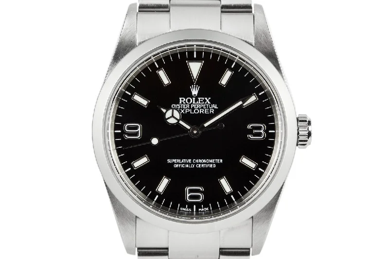 Rolex black dial watches for men -2002 Rolex Explorer 14270