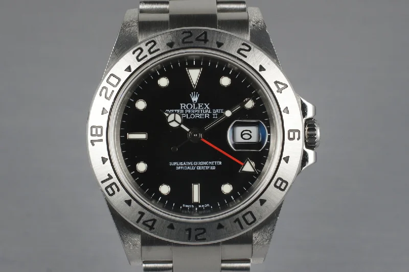 Rolex Explorer I with stainless steel case -2005 Rolex Explorer II 16570 with Box and Papers