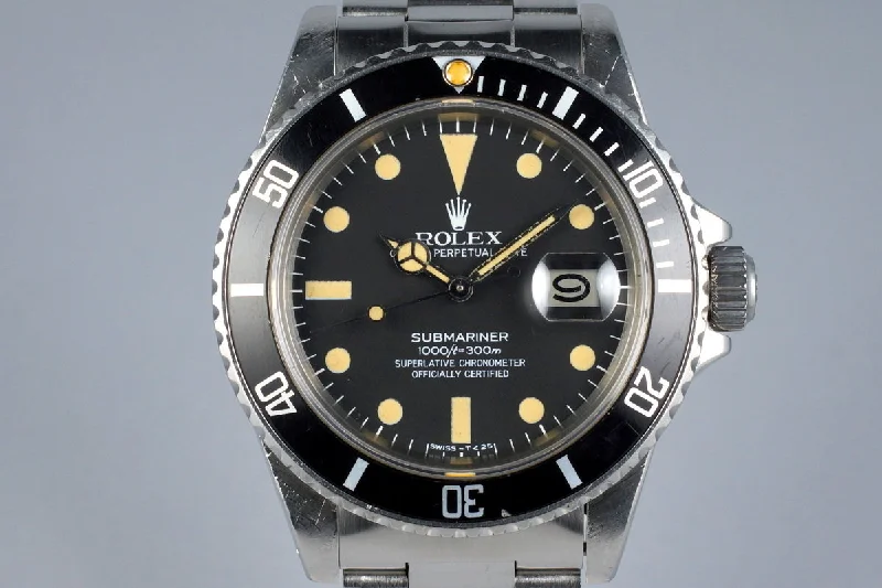 Rolex Milgauss with lightning bolt hand -1981 Rolex Submariner 16800 Matte Dial