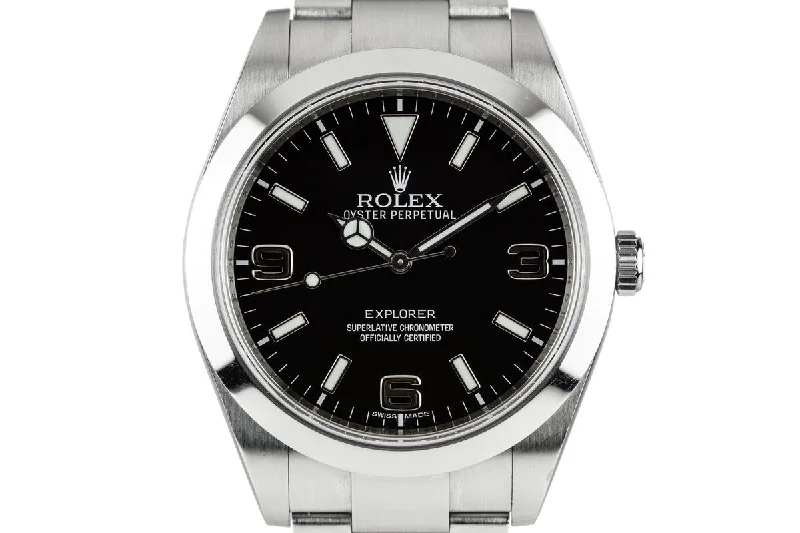 Rolex watches with anniversary edition designs -2014 Rolex Explorer 214270 with Box and Papers