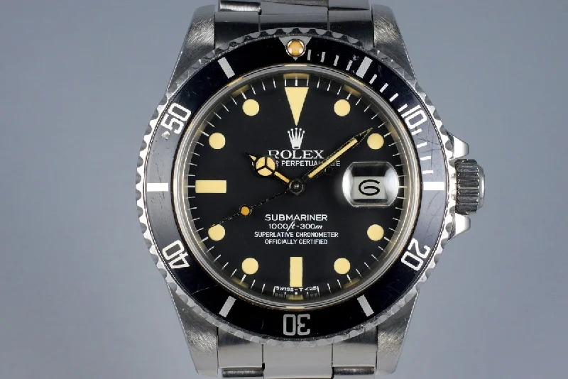 Rolex Datejust with custom dial -1983 Rolex Submariner 16800 Matte Dial