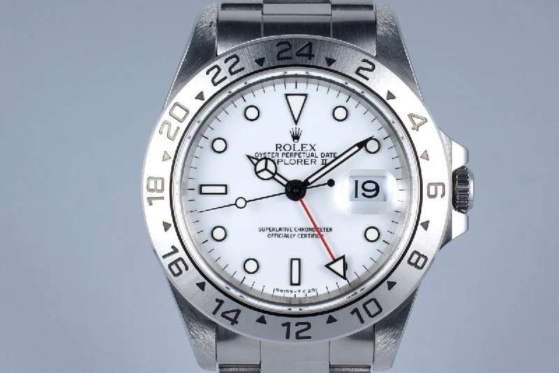 Rolex Day-Date 40mm with polished dial -1994 Rolex Explorer II 16570 White Dial with Box and Papers