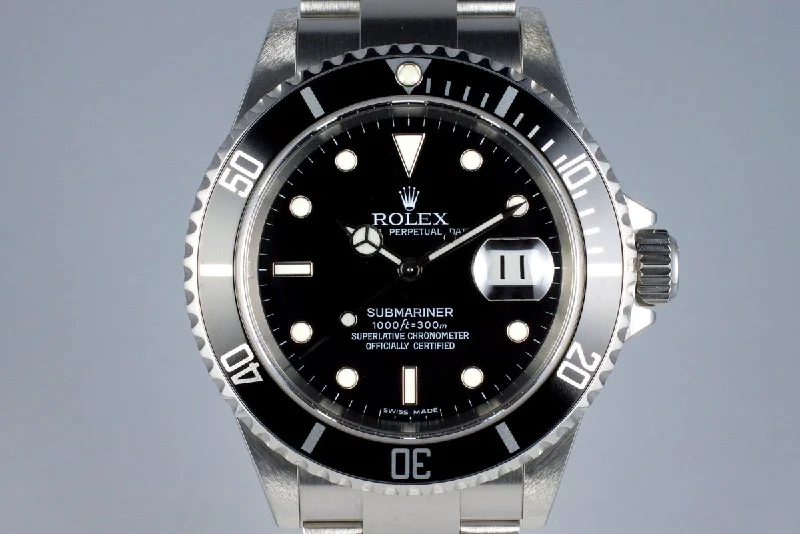 Rolex GMT-Master II with classic look -2006 Rolex Submariner 16610 with Box and Papers