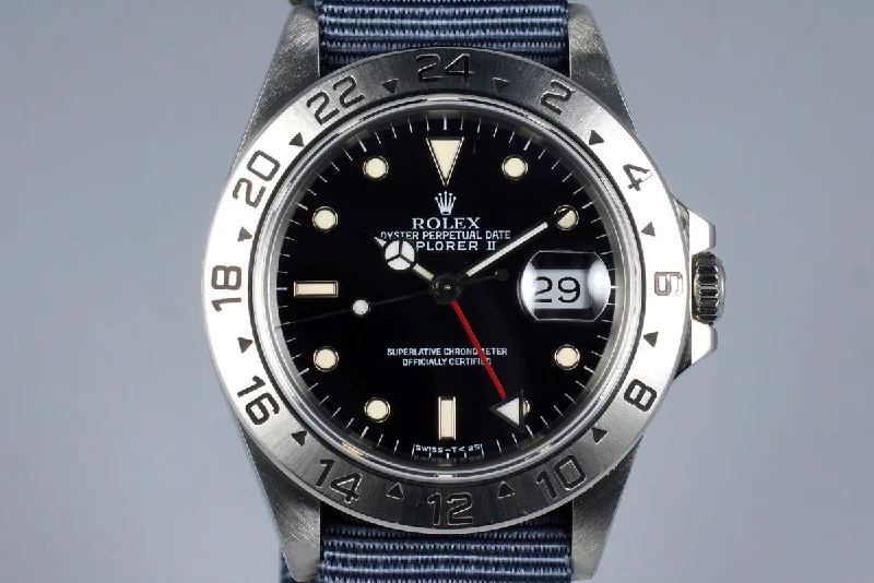 Rolex Explorer with durable design -1991 Rolex Explorer II 16570 Black Dial