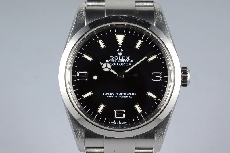 Rolex Milgauss with sapphire crystal glass -2002 Rolex Explorer 114270 with Box and Papers