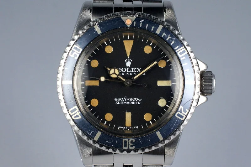 Rolex GMT-Master II with black bezel -1977 Rolex Submariner 5513 Mark I Maxi Dial