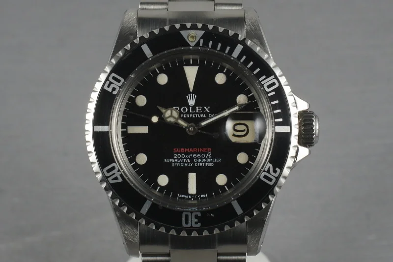 Rolex GMT-Master II with luxury design -1969 Rolex Red Submariner 1680 Meters First Mark 1 Long F Dial