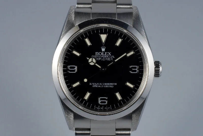 Rolex Datejust with blue fluted bezel -1997 Rolex Explorer 14270