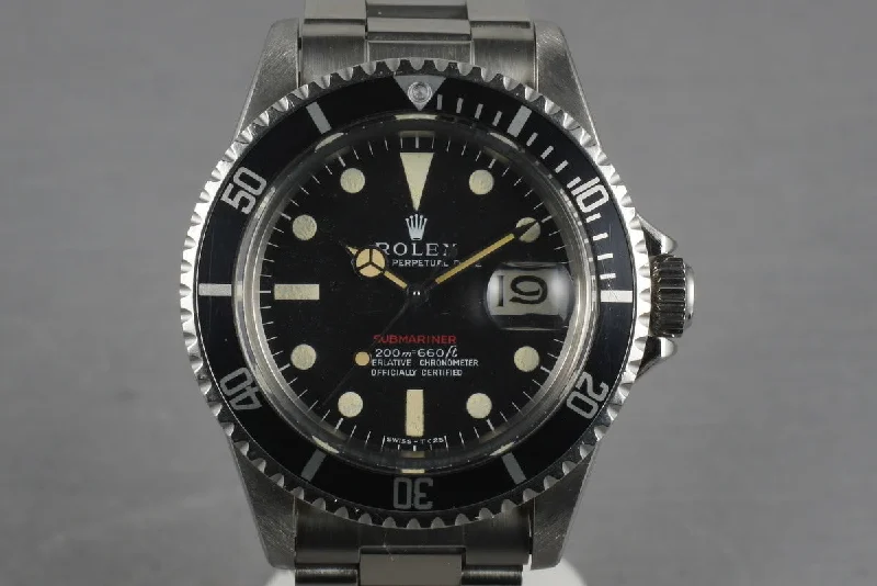 Rolex Submariner with diver's extension -1969 Rolex Red Submariner 1680 Meters First Mark 1 Long F Dial