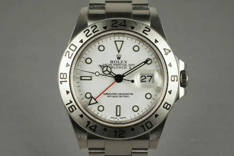 Rolex Milgauss with black dial version -2002 Rolex Explorer II 16570 White Dial with Papers