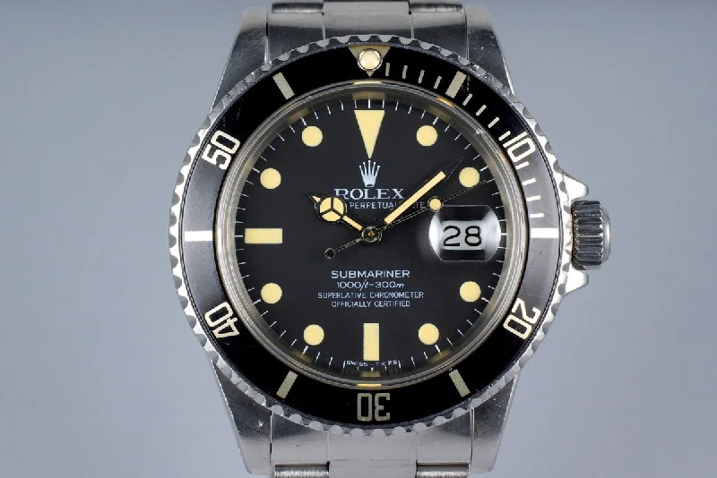 Rolex Explorer I with vintage appeal -1982 Rolex Submariner 16800 with Box and Papers