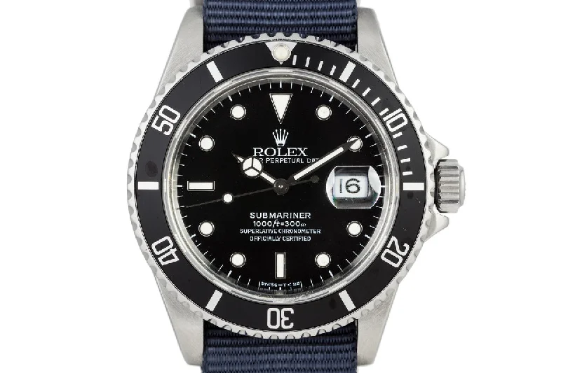 Rolex Submariner with classic black dial -1981 Rolex Submariner 16800 Tritium Service Dial