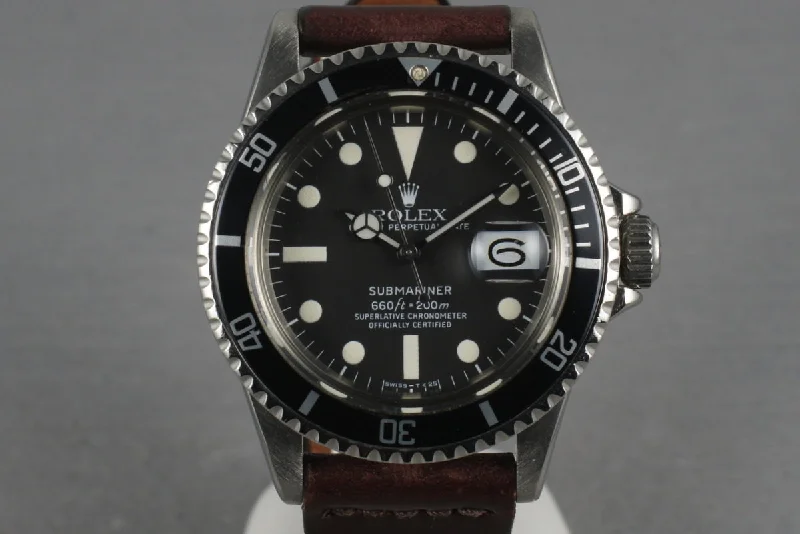 Rolex Explorer with durable design -1978 Rolex Submariner 1680 Horween Cordovan Leather