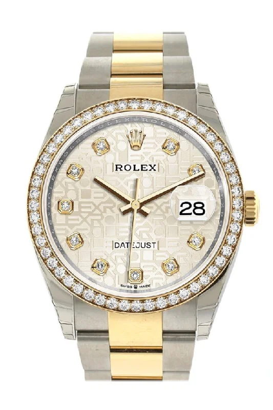 Rolex Deepsea 44mm with extended water resistance -Rolex Datejust 36 Silver Jubilee design set with diamonds Dial Diamond Bezel Oyster Yellow Gold Two Tone Watch126283RBR 126283 NP