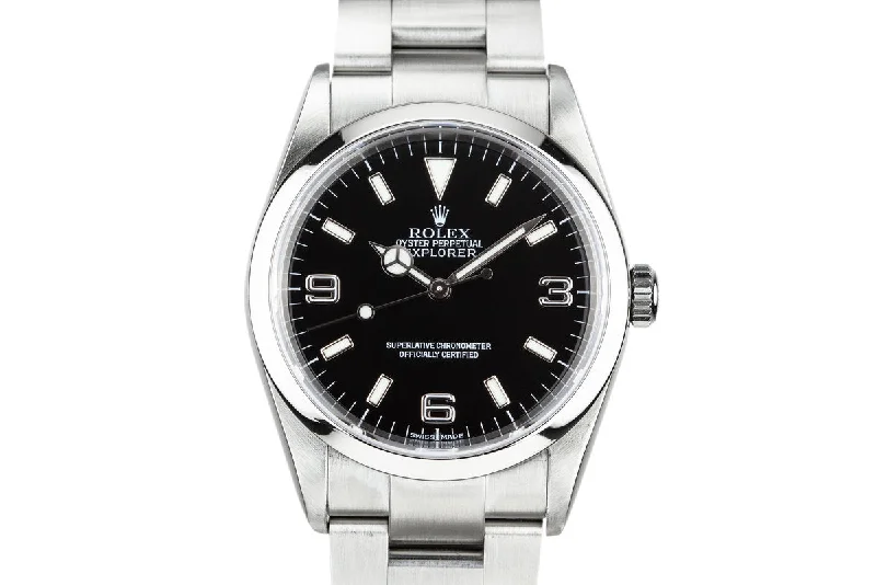 Rolex Submariner with classic black dial design -2003 Rolex Explorer 114270