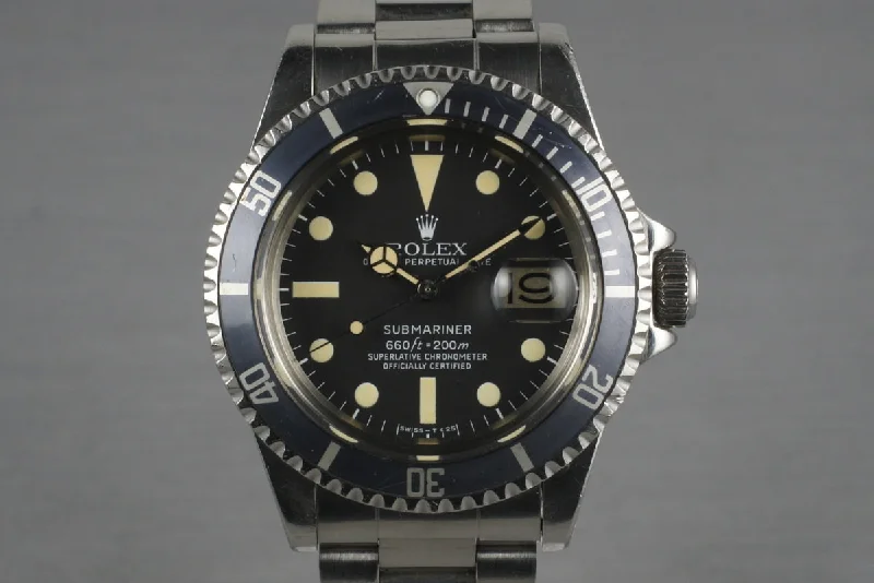 Rolex Day-Date with classic white dial -1979 Rolex Submariner 1680 with Box and Papers