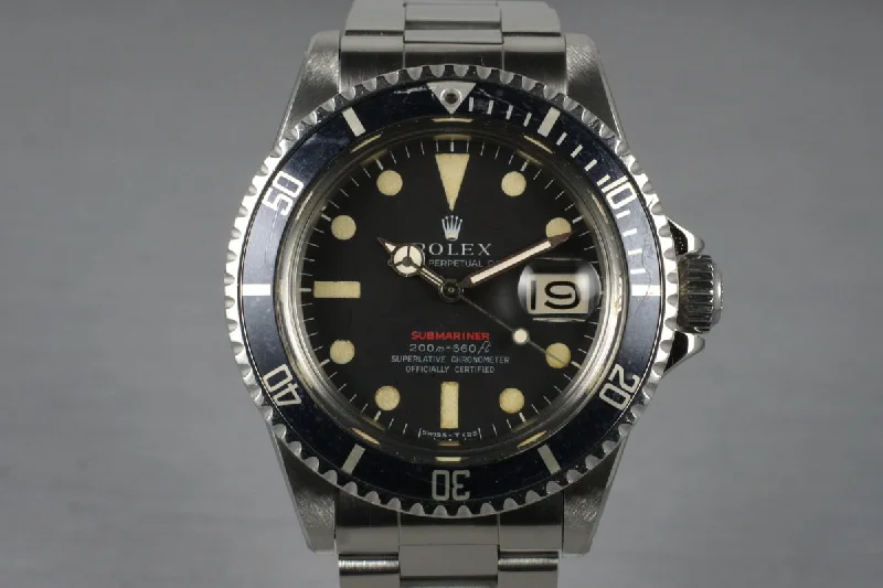 Rolex Day-Date with champagne dial -1969 Rolex Red Submariner 1680 Mark II Dial