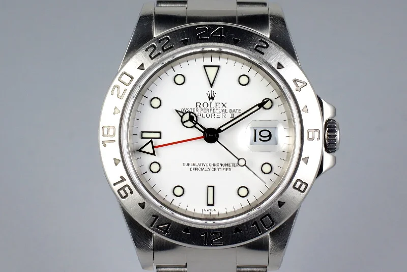 Rolex Submariner Date with gold accents -1999 Rolex Explorer II 16570 White Dial