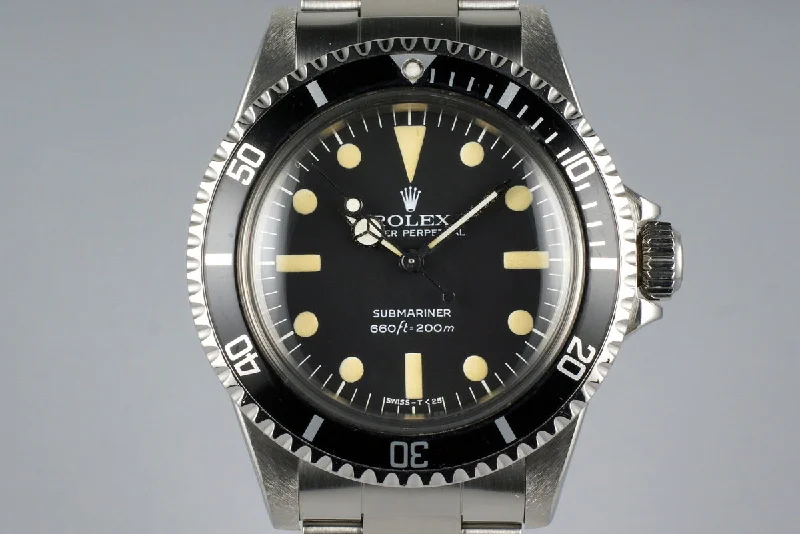 Rolex Submariner with black bezel -1981 Rolex Submariner 5513 Mark II Maxi Dial