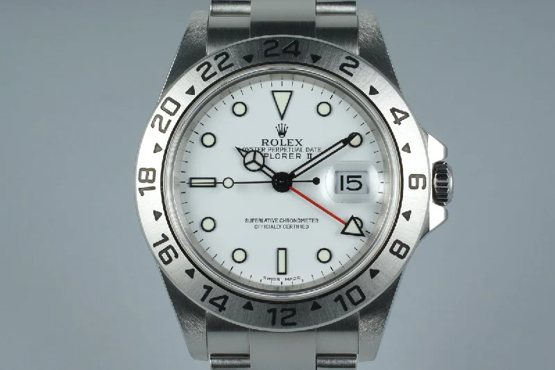 Rolex Yacht-Master with rubber strap -2003 Rolex Explorer II 16570 White Dial