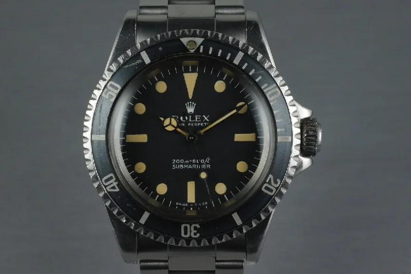 Rolex watches with 18k rose gold -1967 Rolex Submariner 5513 Meters First with RSC Papers