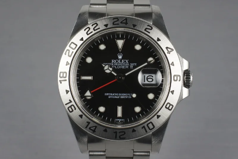 Rolex Sky-Dweller with white ceramic dial -1997 Rolex Explorer II 16570 Black Dial with Papers