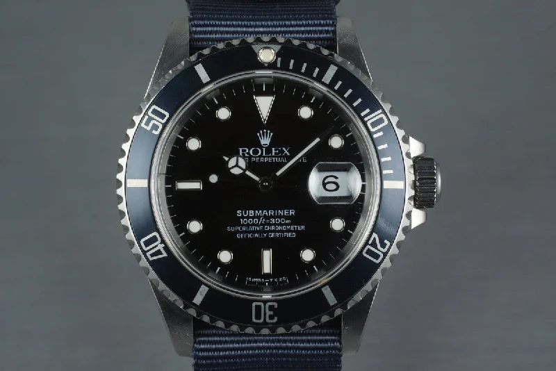 Rolex Milgauss with orange lightning bolt hand -1991 Rolex Submariner 16610 with Navy Faded Bezel