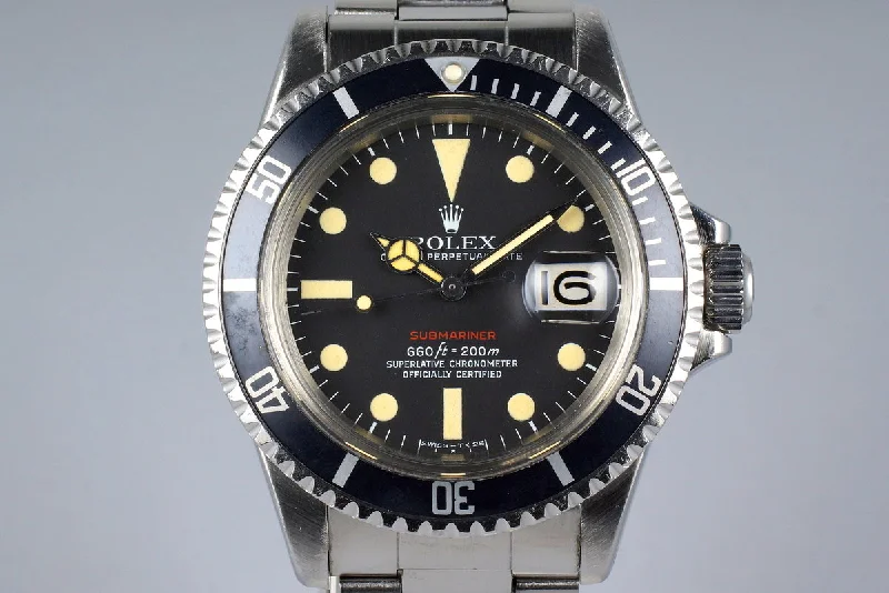 Rolex Explorer with iconic black dial -1971 Rolex Red Submariner 1680 Mark V Dial