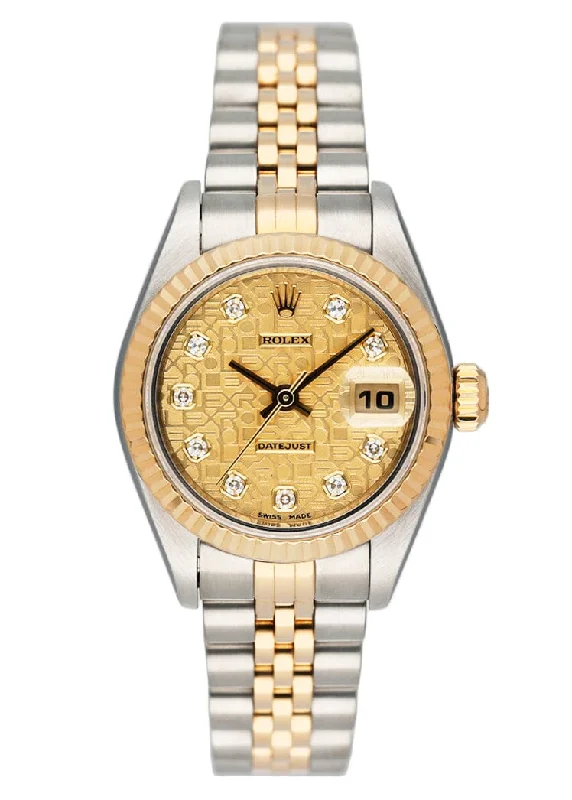 Rolex Datejust 36mm with classic dial design -Rolex Datejust 79173 Diamond Anniversary Dial  Ladies Watch Box Papers