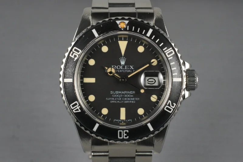 Rolex Submariner with classic black dial design -1981 Rolex Submariner 16800