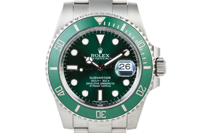 Rolex Milgauss with sapphire crystal glass -2016 Rolex Green Submariner 116610LV with Box and Papers