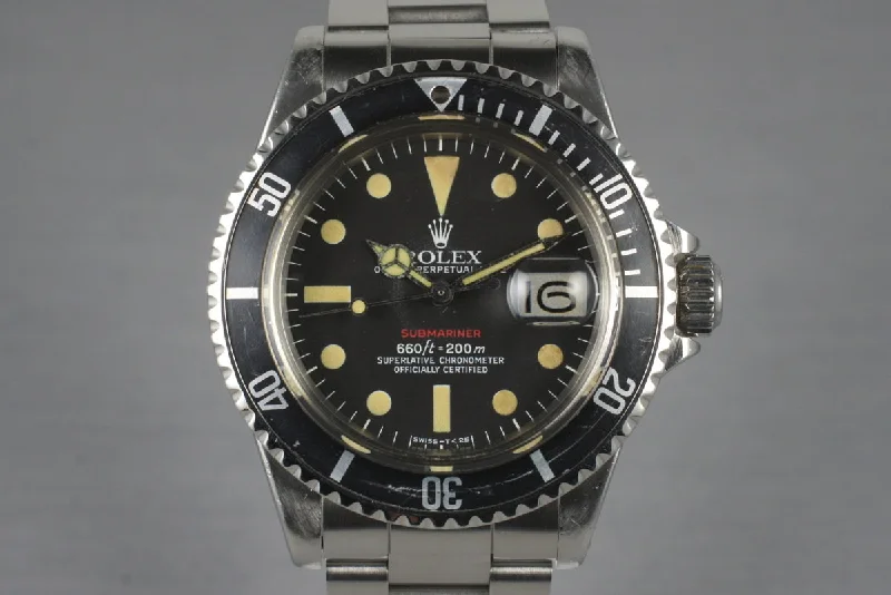 Rolex Submariner with no date version -1972 Rolex Red Submariner 1680 with Mark VI Dial