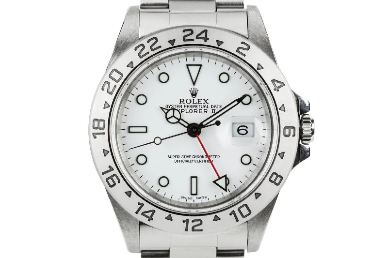 Rolex deep-sea diving watches -1999 Rolex Explorer II 16570 White Dial