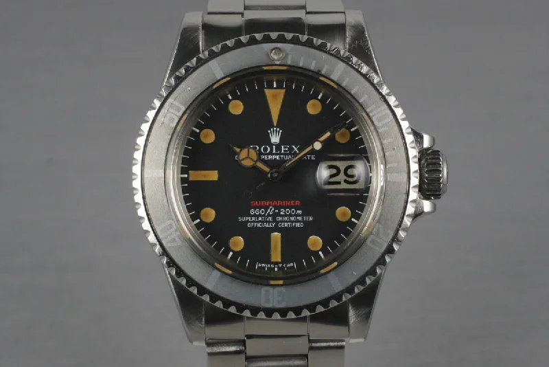 Rolex Explorer with vintage dial design -1970 Rolex Red Submariner 1680 Mark 4 Dial