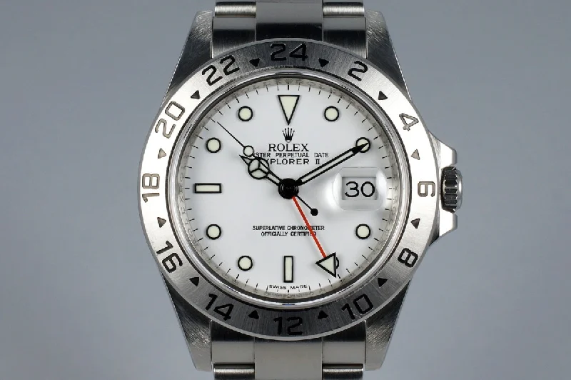 Rolex Datejust with classic stainless steel bracelet -2007 Rolex Explorer II 16570 White Dial