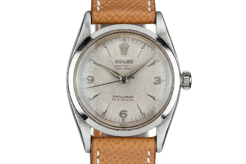 Rolex Explorer II with dual-time feature -1953 Rolex Explorer 6298 with Silver Explorer SWISS Only Dial