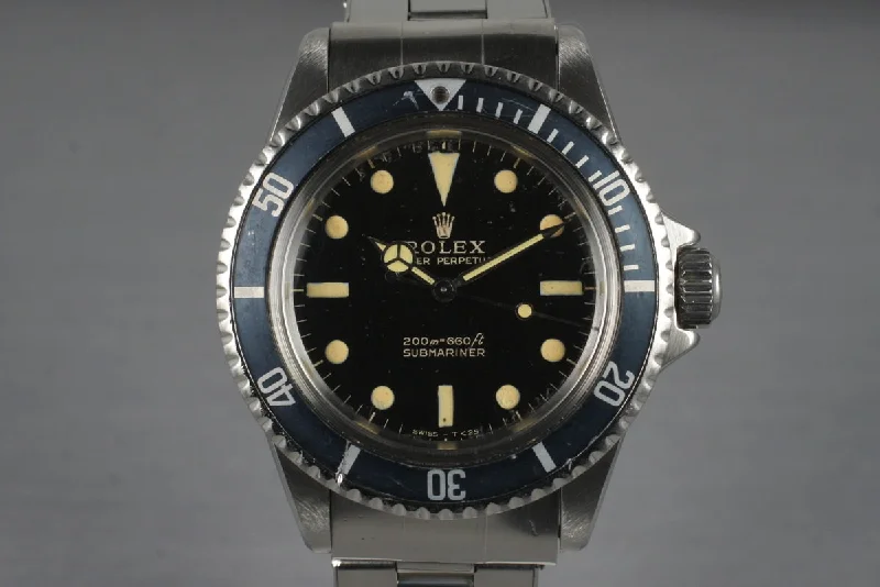 Rolex Datejust 41mm with black leather strap -1966 Rolex Submariner 5513 Glossy Gilt Dial