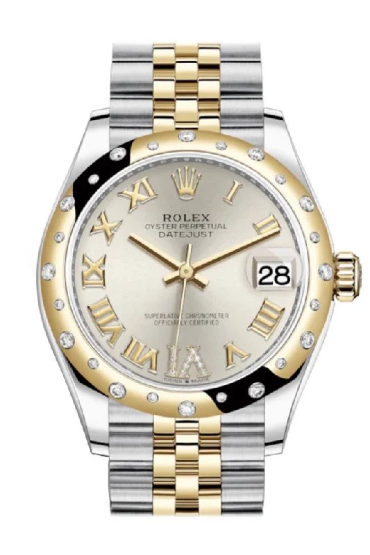 Rolex Milgauss with stainless steel case -Rolex Datejust 31 Silver Large VI diamonds Dial Diamond Bezel Jubilee Yellow Gold Two Tone Watch 278343RBR 278343 NP