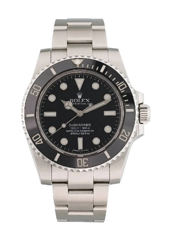 Rolex Daytona with steel bracelet -Rolex Submariner No Date 114060 Ceramic Bezel Mens Watch