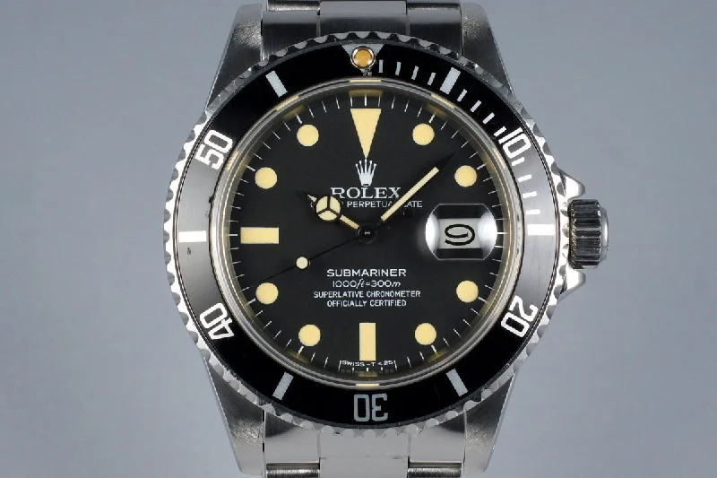 Rolex GMT-Master II with luxury design -1981 Rolex Submariner 16800 RSC Papers