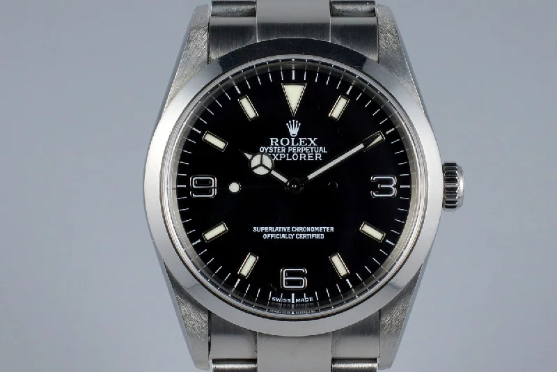 Rolex Day-Date with classic leather strap -2002 Rolex Explorer 114270