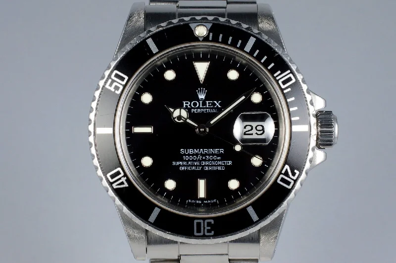 Rolex GMT-Master II with blue ceramic bezel -1985 Rolex Submariner 16800 with Box and Papers