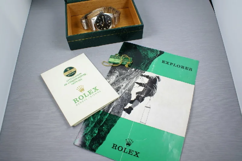 Rolex Deepsea with 9000 feet water resistance -Rolex Explorer 1 1016 Box, Papers, Booklet, Hang Tag ... hacking movement