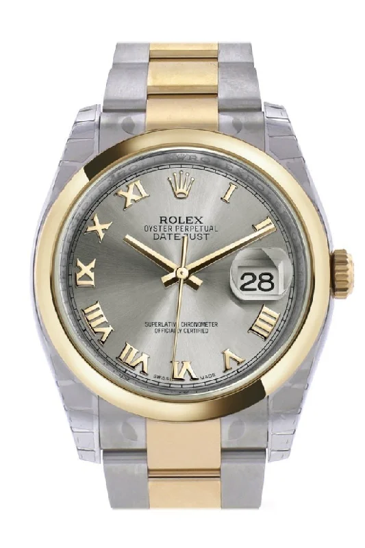 Rolex Daytona with black ceramic bezel -Rolex Datejust 36 Steel Roman 18k Gold Two Tone Oyster Watch 116203 Pre-owned