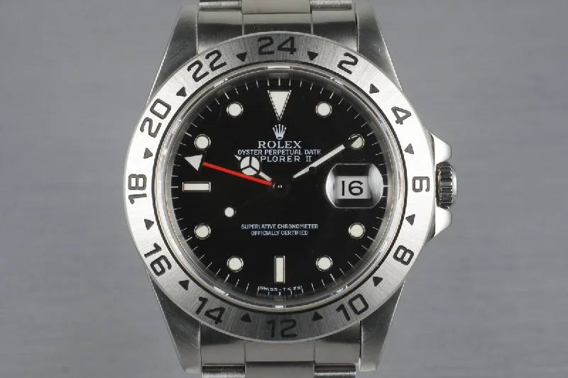 Rolex Submariner with classic green bezel -1995 Rolex Explorer II 16570